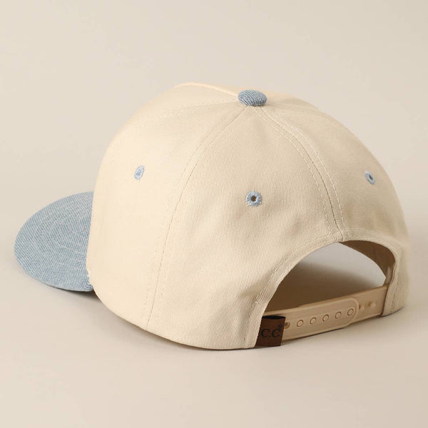 YEEHAW Two-Tone Embroidered Trucker Hat: DNM / ONE SIZE