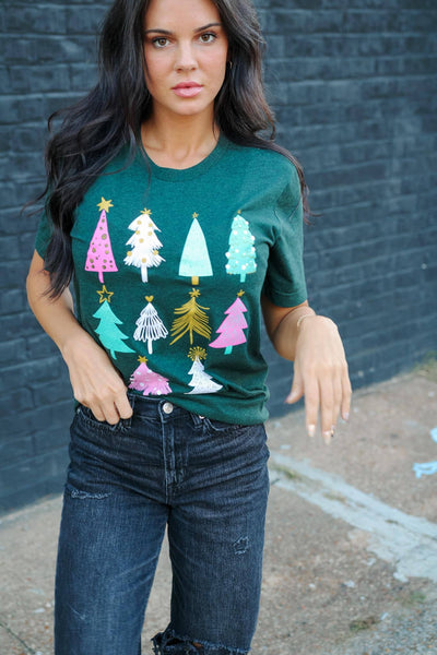 Pink Trees Short Sleeve