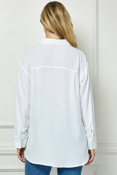 Oversized Boyfriend Light Weight Air flow Button Up Shirt