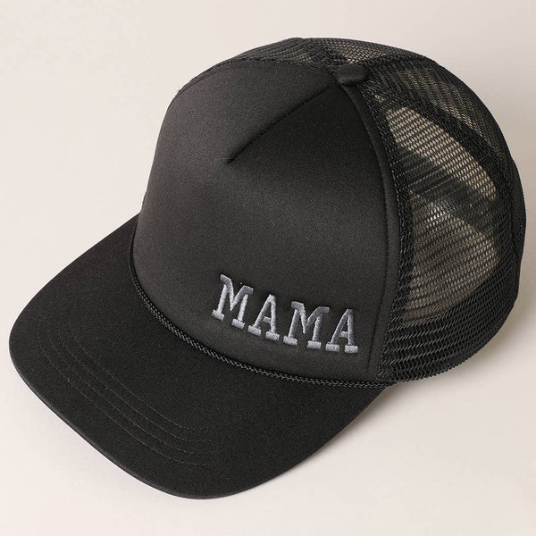 Mama Embroidered Foam Mesh Back Trucker Hat