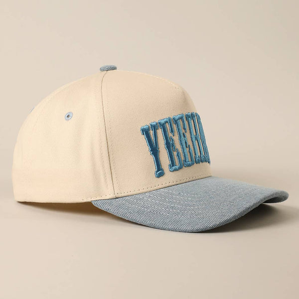 YEEHAW Two-Tone Embroidered Trucker Hat: DNM / ONE SIZE