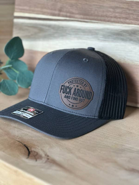 Mess around and find out Leather Patch Hat