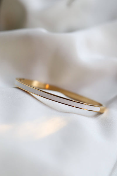 Evie Bracelet - White and Gold