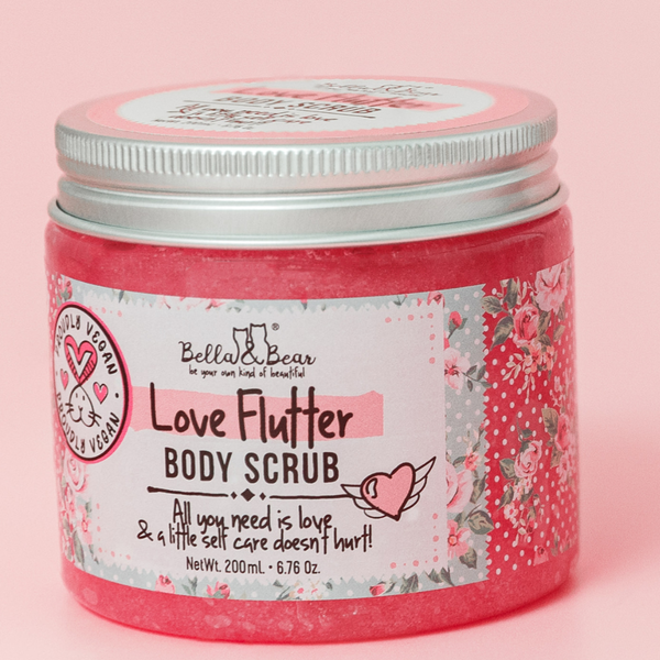 6.7oz Vegan & Cruelty Free Love Flutter Body Scrub