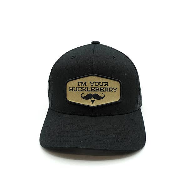 I’m your Huckleberry Woven Patch Hat: Black / Curved Bill Snapback