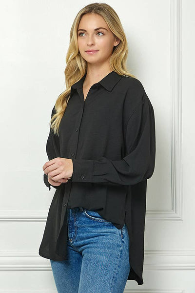 Oversized Boyfriend Light Weight Air flow Button Up Shirt