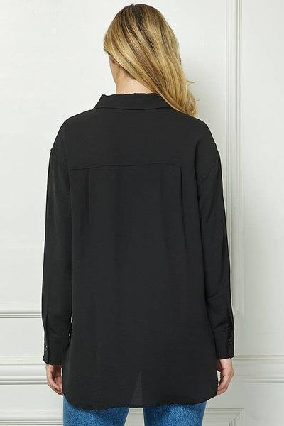 Oversized Boyfriend Light Weight Air flow Button Up Shirt