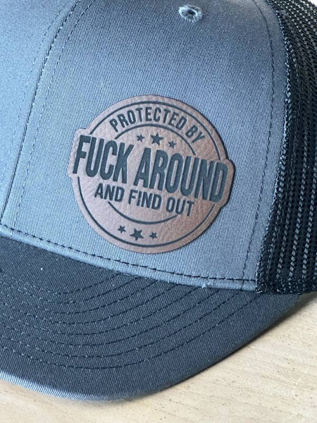 Mess around and find out Leather Patch Hat