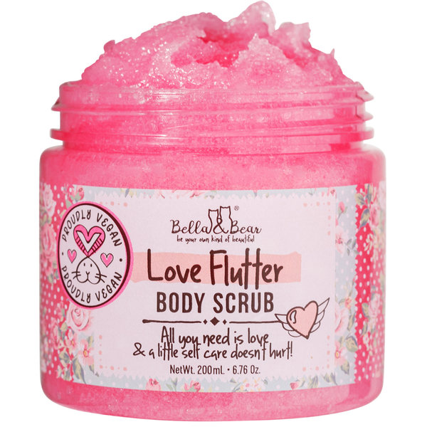 6.7oz Vegan & Cruelty Free Love Flutter Body Scrub