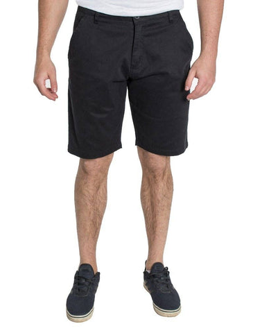 Men's Twill Summer Stretch 4 Pocket Chino Shorts: BLACK