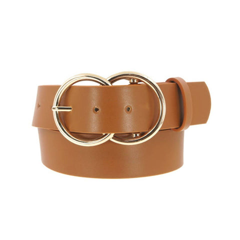 Thick Double Ring Belt: TAN
