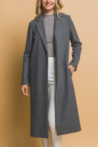 Fleece Long Line Coat