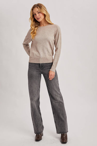 WHOLEGARMENT CREW NECK KNIT SWEATER