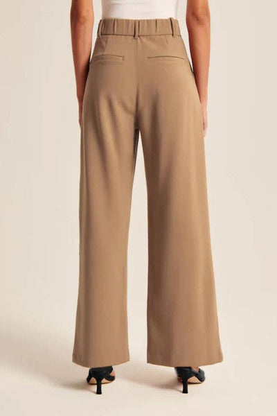 Solid color formal office dressy pants