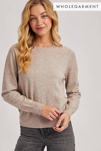 WHOLEGARMENT CREW NECK KNIT SWEATER