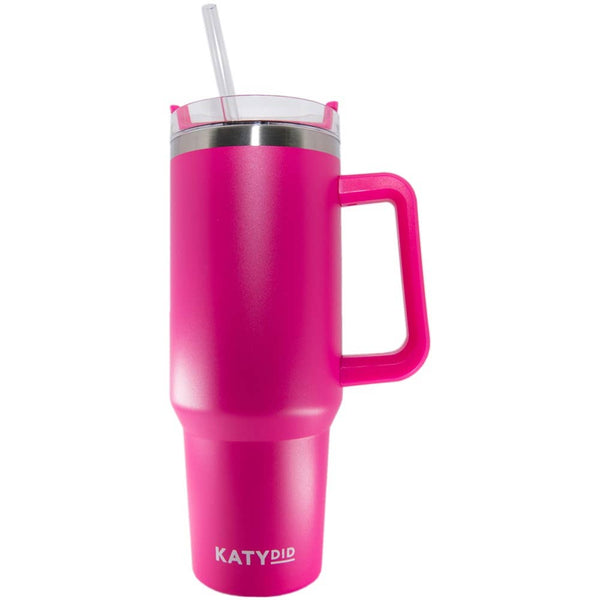 Hot Pink 40 Oz Tumbler Cup with Handle Hot Pink
