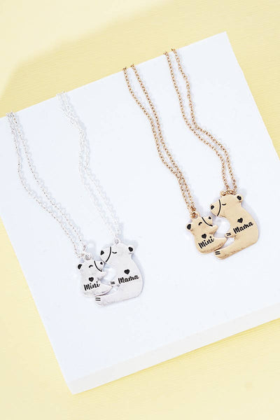 Snuggle Mini & Mama Bear Charm Necklace Set: WS / One Size