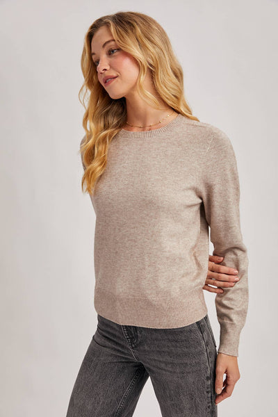 WHOLEGARMENT CREW NECK KNIT SWEATER