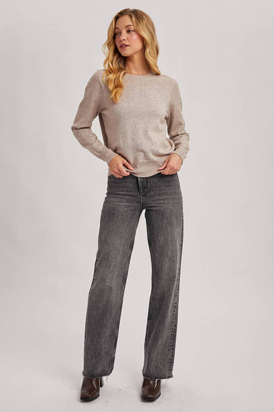 WHOLEGARMENT CREW NECK KNIT SWEATER