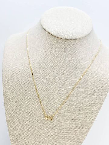 'Mrs' Pendant Necklaces: Gold