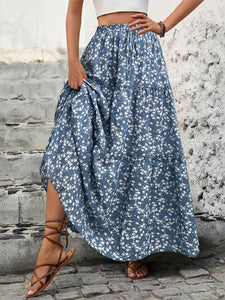 Floral Belt With Three-layer Splicing Skirt