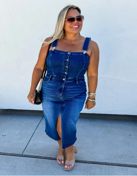 Overall Denim Dress