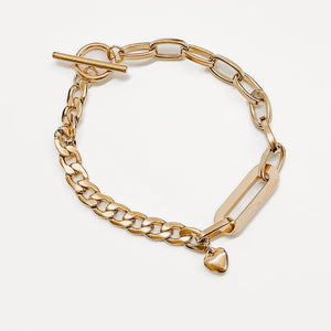 Geometric Oval Link Chain Bracelet
