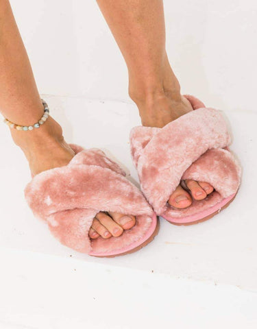 Faux Fur Solid Slippers