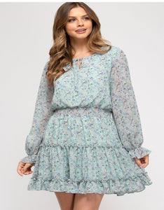 Mint To Be Floral Dress