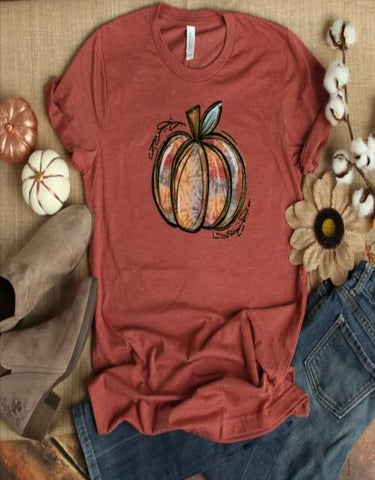 Watercolor Pumpkin T-Shirt