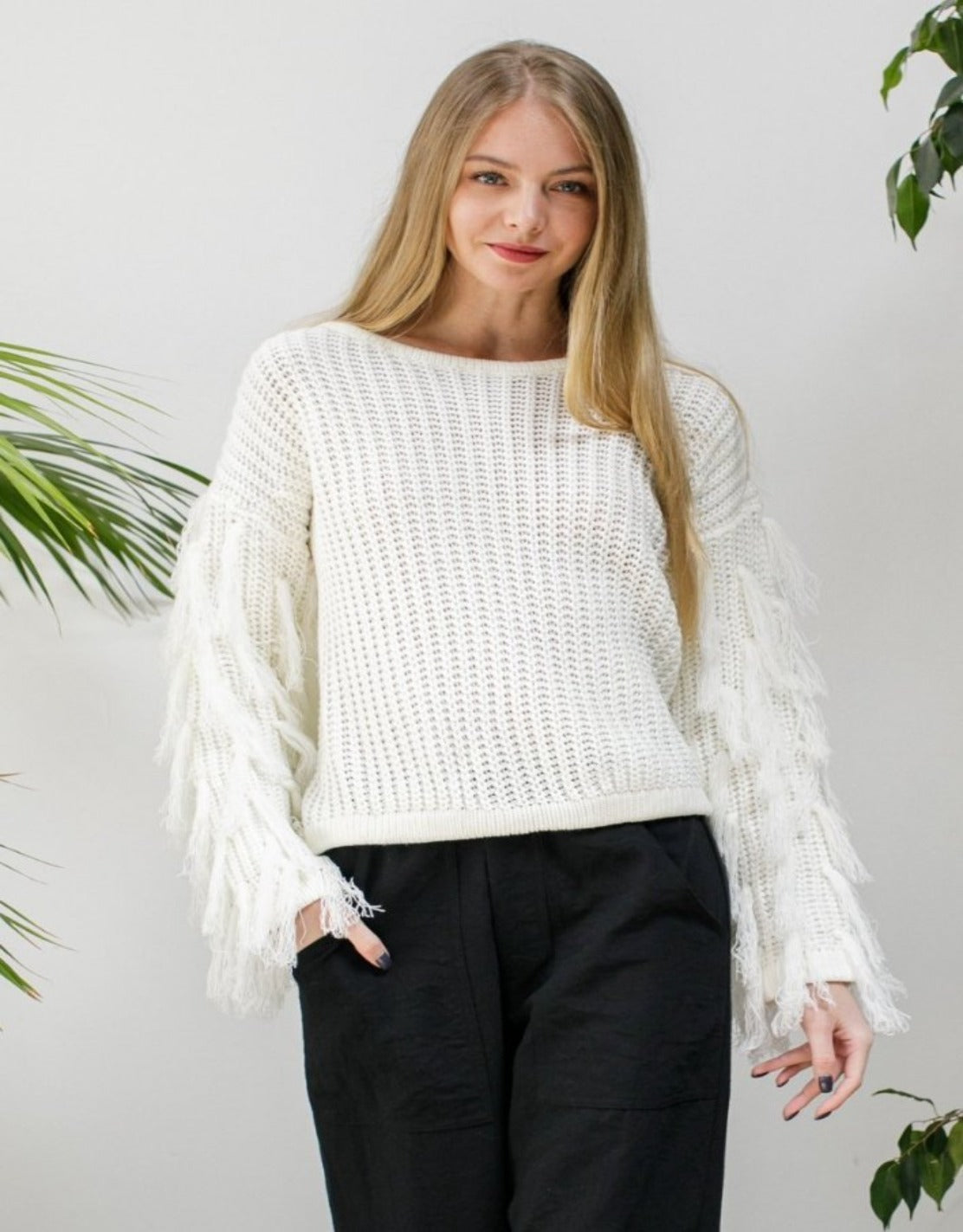 All About The Fringe Sweater